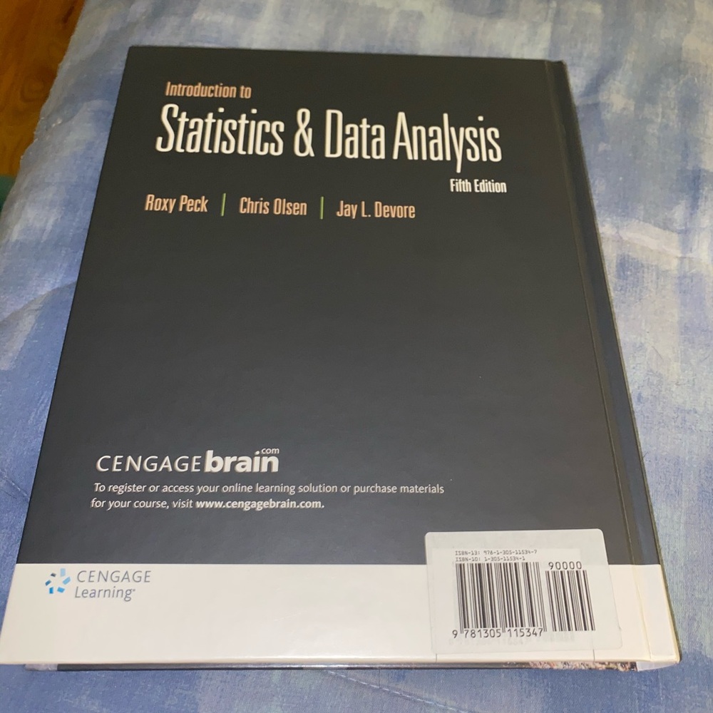 Intro Statistics/Data analysis 5th edition Book - Picture 2 of 5